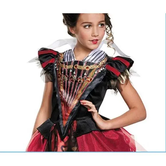 RED QUEEN Alice through the Look Glass Disguise Girls Costume | Child L 10/12 - Picture 3 of 3